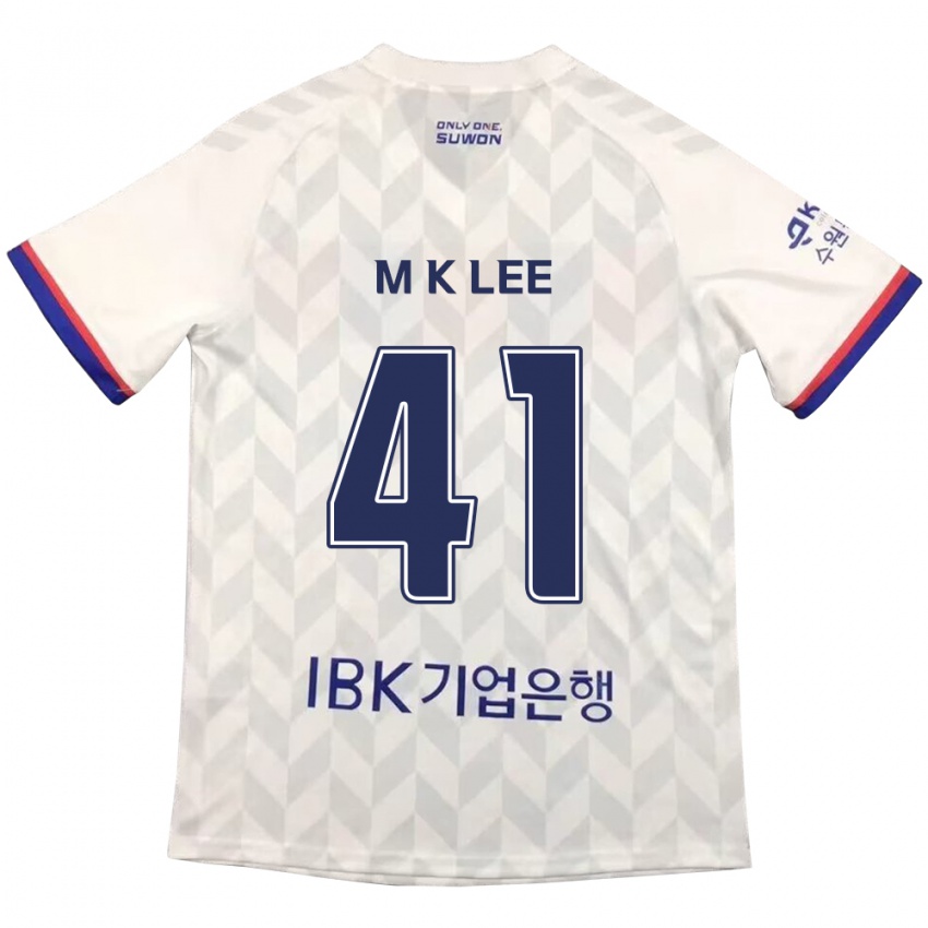 Niño Camiseta Kyung-Min Lee #41 Blanco Azul 2ª Equipación 2024/25 La Camisa Argentina