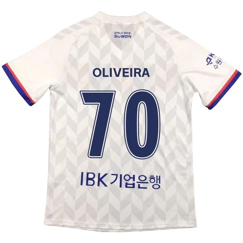 Niño Camiseta Anderson Oliveira #70 Blanco Azul 2ª Equipación 2024/25 La Camisa Argentina