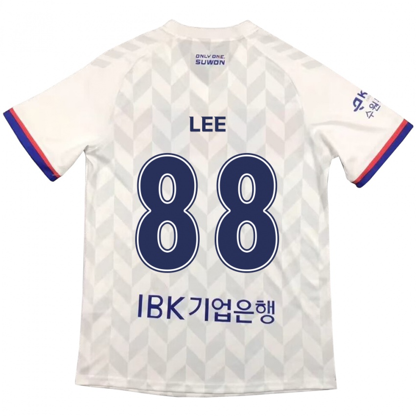 Niño Camiseta Yong Lee #88 Blanco Azul 2ª Equipación 2024/25 La Camisa Argentina