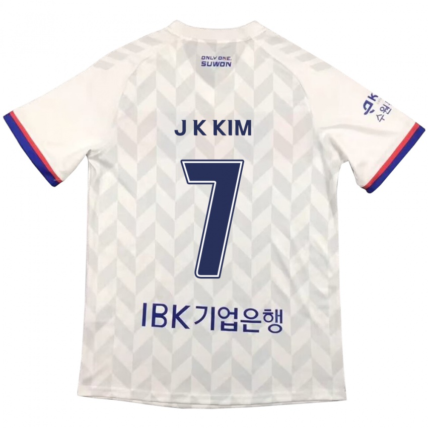 Niño Camiseta Ki-Jun Kim #7 Blanco Azul 2ª Equipación 2024/25 La Camisa Argentina