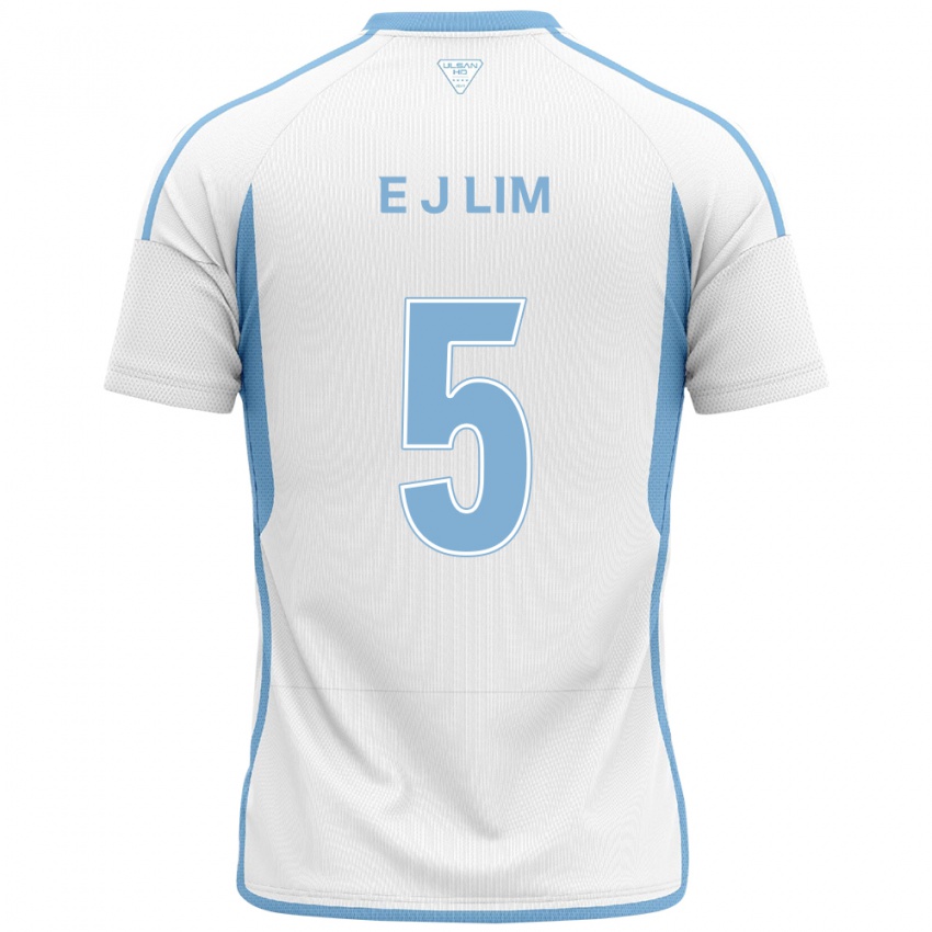 Niño Camiseta Jong-Eun Lim #5 Blanco Azul 2ª Equipación 2024/25 La Camisa Argentina