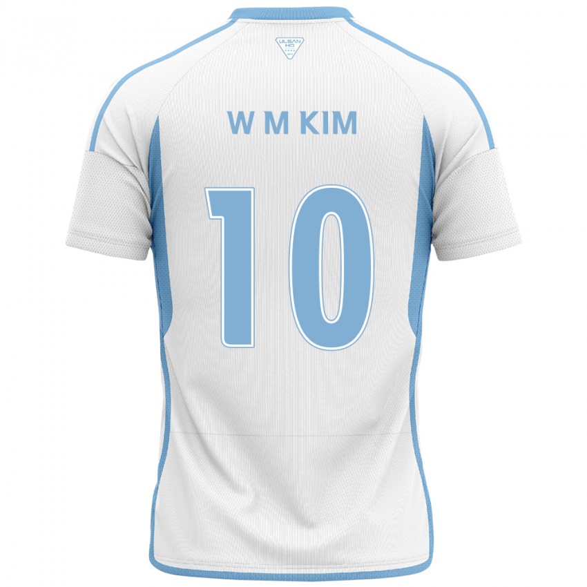 Niño Camiseta Min-Woo Kim #10 Blanco Azul 2ª Equipación 2024/25 La Camisa Argentina