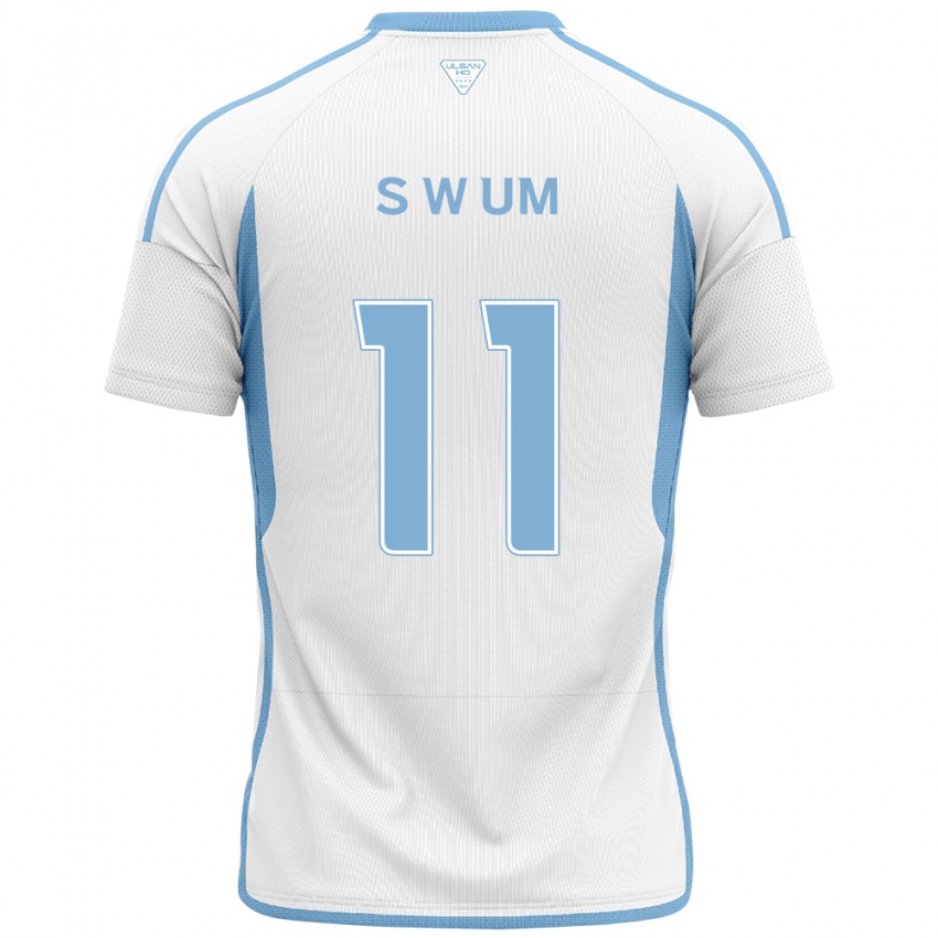 Niño Camiseta Won-Sang Um #11 Blanco Azul 2ª Equipación 2024/25 La Camisa Argentina