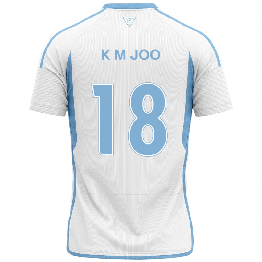 Niño Camiseta Min-Kyu Joo #18 Blanco Azul 2ª Equipación 2024/25 La Camisa Argentina