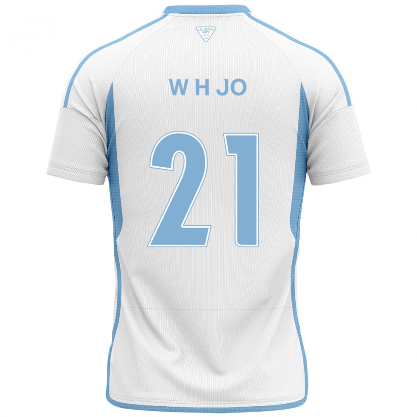 Niño Camiseta Hyeon-Woo Jo #21 Blanco Azul 2ª Equipación 2024/25 La Camisa Argentina