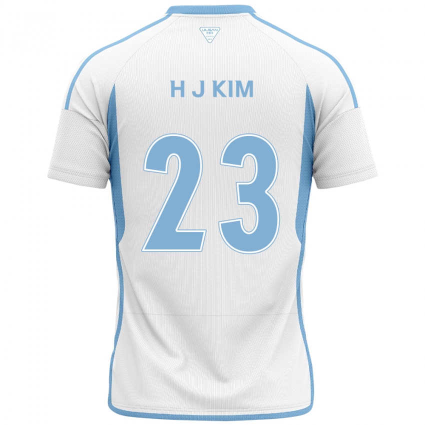 Niño Camiseta Ju-Hwan Kim #23 Blanco Azul 2ª Equipación 2024/25 La Camisa Argentina