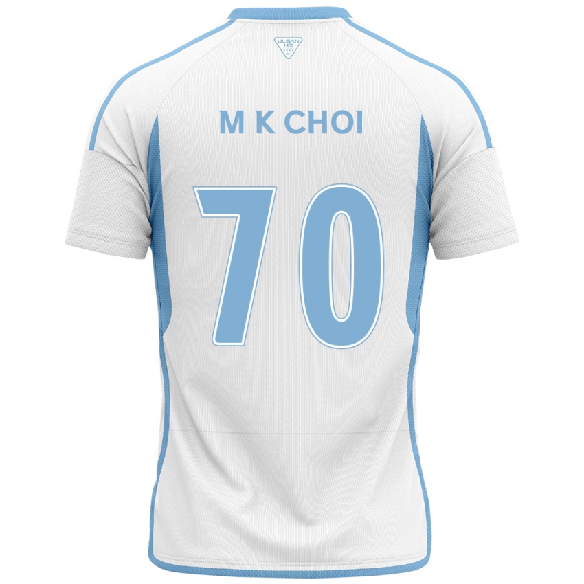 Niño Camiseta Kang-Min Choi #70 Blanco Azul 2ª Equipación 2024/25 La Camisa Argentina