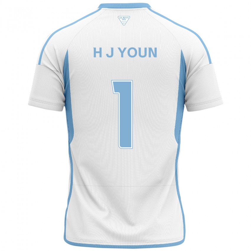 Niño Camiseta Je-Hun Youn #1 Blanco Azul 2ª Equipación 2024/25 La Camisa Argentina