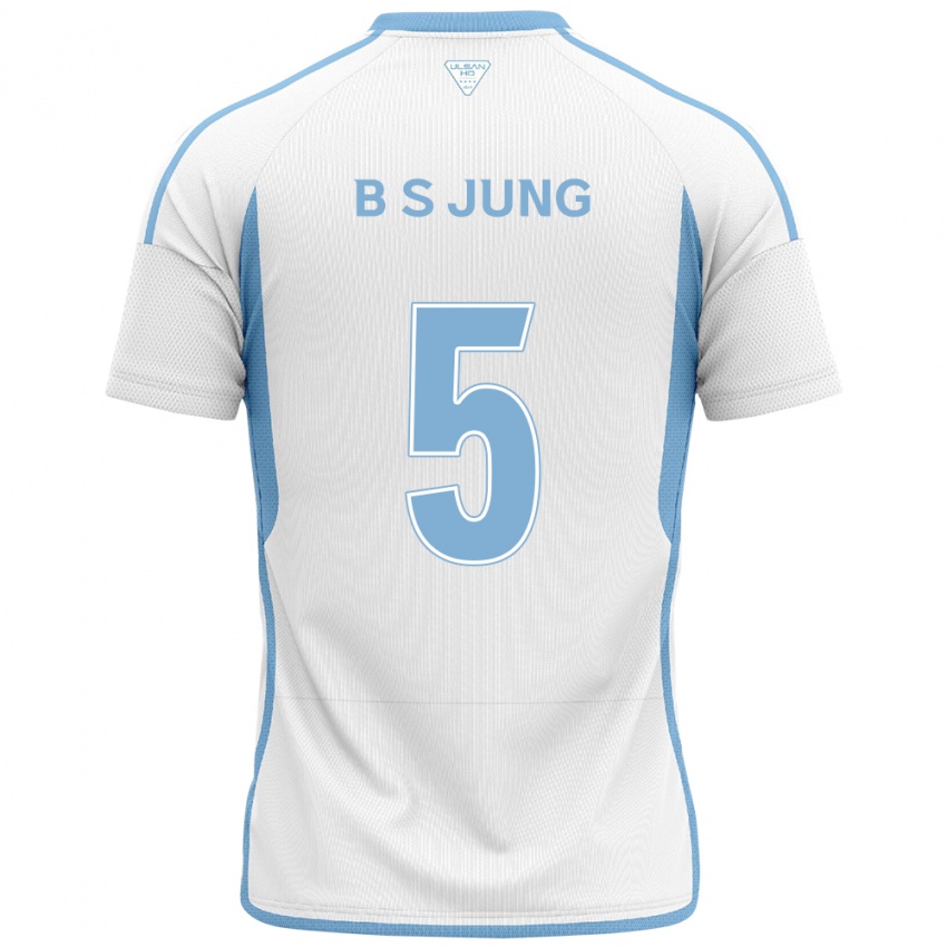 Niño Camiseta Seong-Bin Jung #5 Blanco Azul 2ª Equipación 2024/25 La Camisa Argentina