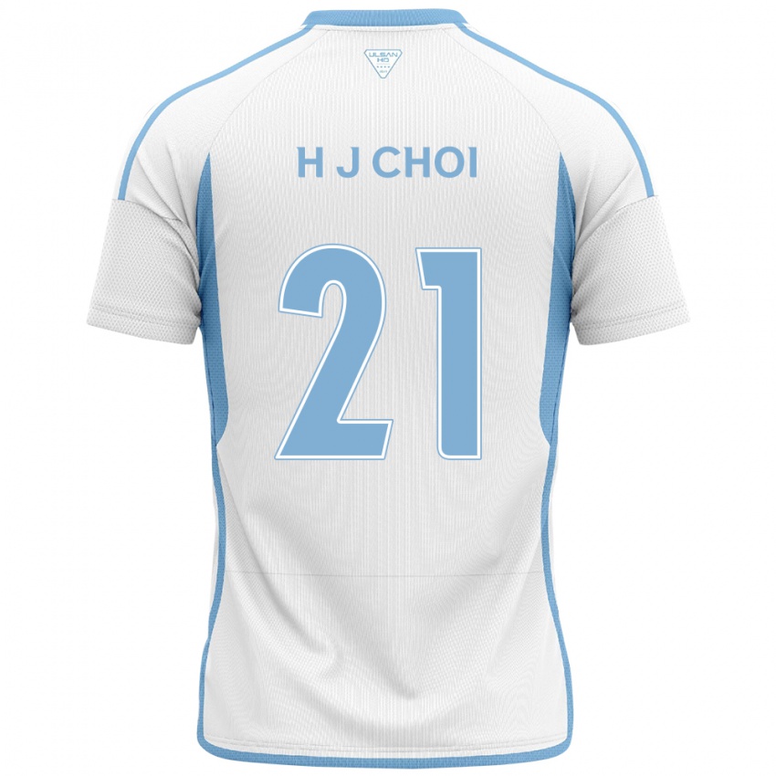 Niño Camiseta Ju-Ho Choi #21 Blanco Azul 2ª Equipación 2024/25 La Camisa Argentina