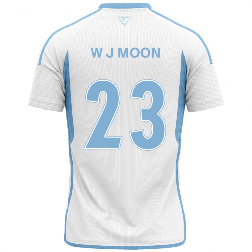 Niño Camiseta Ji-Won Moon #23 Blanco Azul 2ª Equipación 2024/25 La Camisa Argentina