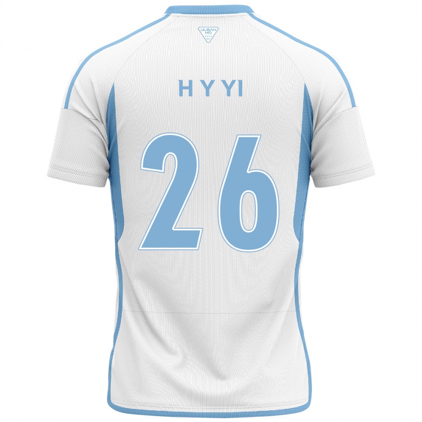 Niño Camiseta Yong-Hyeon Yi #26 Blanco Azul 2ª Equipación 2024/25 La Camisa Argentina