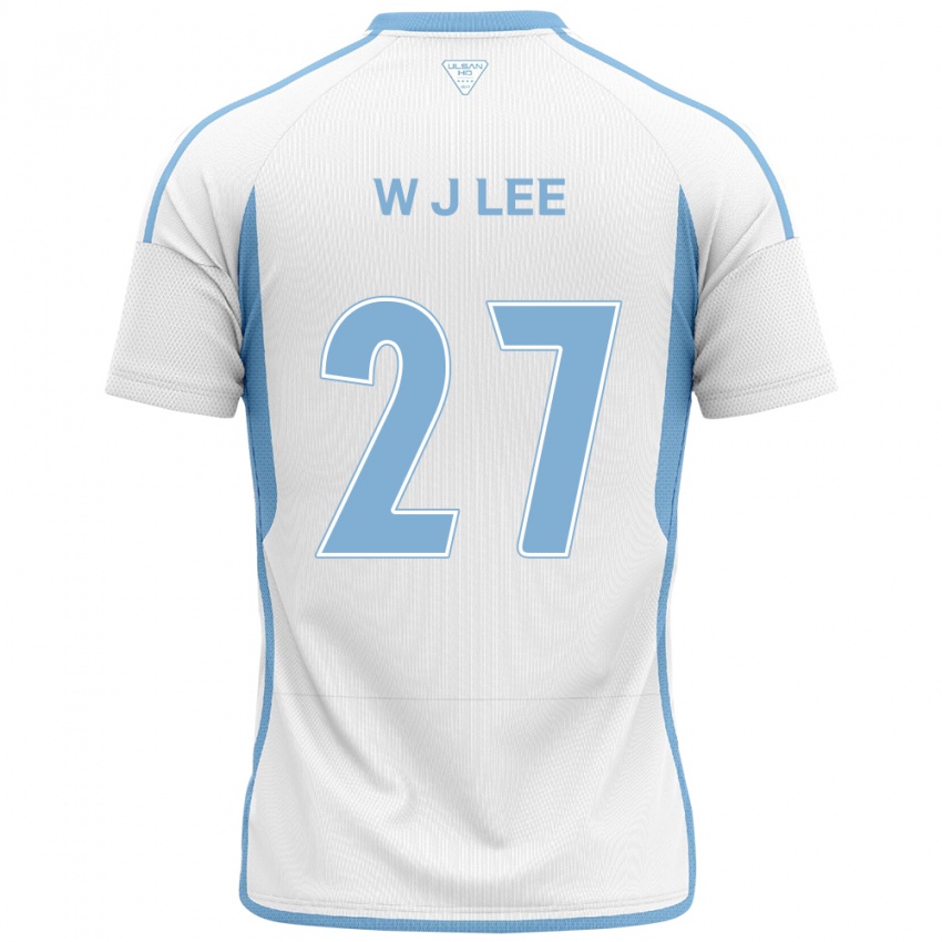 Niño Camiseta Ji-Woo Lee #27 Blanco Azul 2ª Equipación 2024/25 La Camisa Argentina