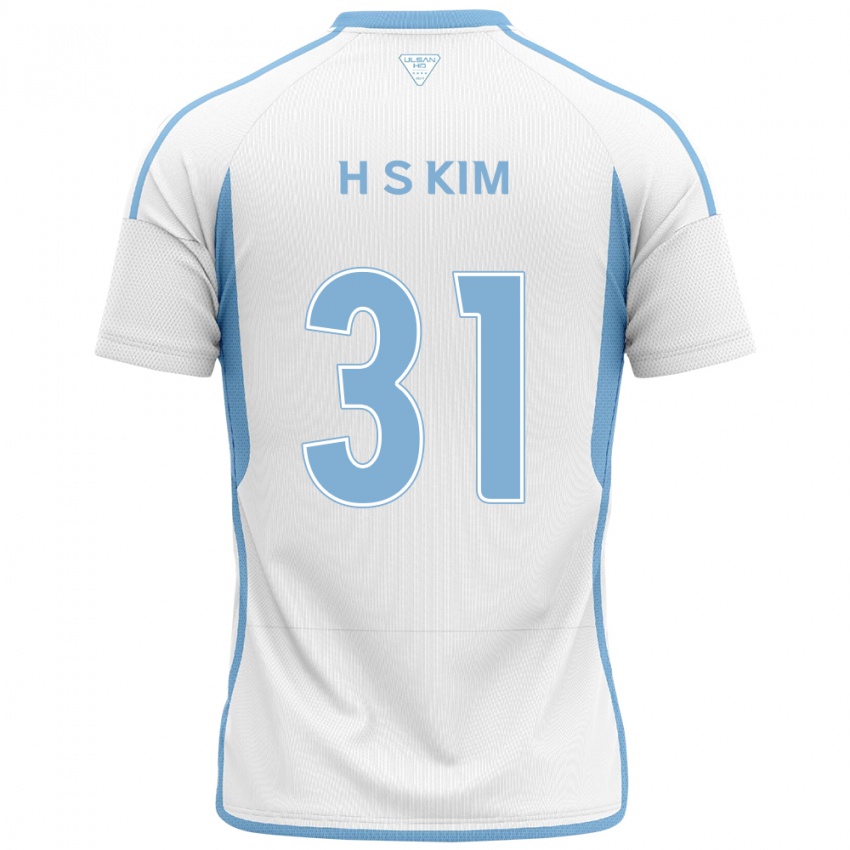 Niño Camiseta Se-Hyoung Kim #31 Blanco Azul 2ª Equipación 2024/25 La Camisa Argentina