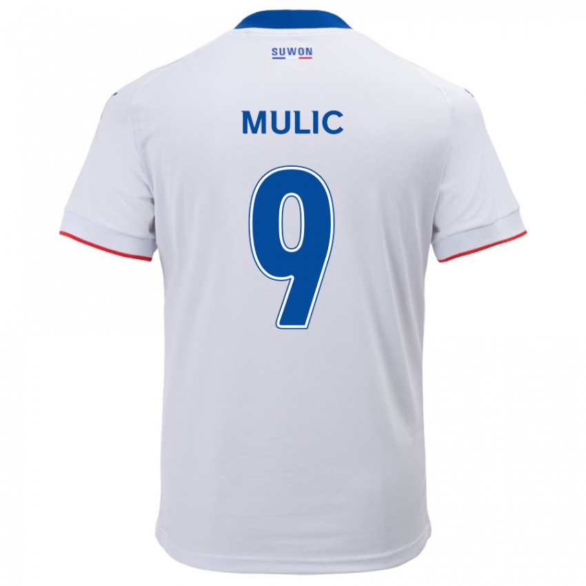 Niño Camiseta Fejsal Mulic #9 Blanco Azul 2ª Equipación 2024/25 La Camisa Argentina