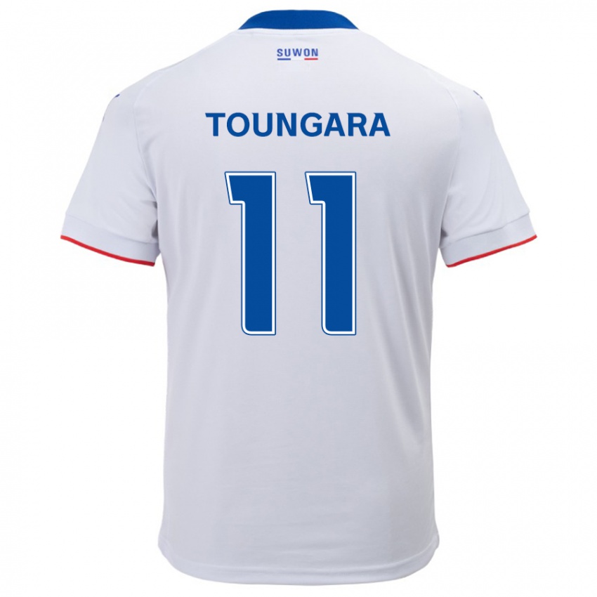 Niño Camiseta Aboubacar Toungara #11 Blanco Azul 2ª Equipación 2024/25 La Camisa Argentina