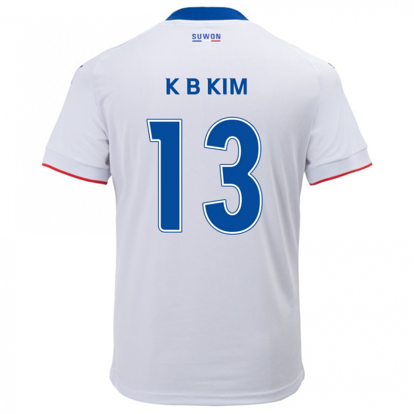 Niño Camiseta Bo-Kyung Kim #13 Blanco Azul 2ª Equipación 2024/25 La Camisa Argentina