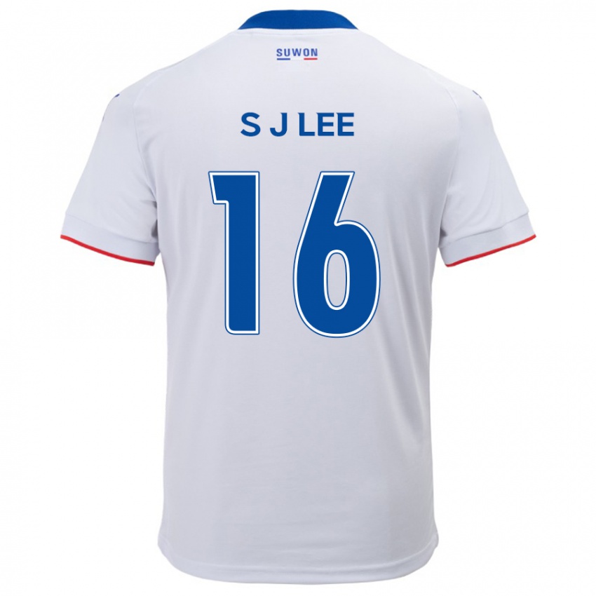 Niño Camiseta Jong-Sung Lee #16 Blanco Azul 2ª Equipación 2024/25 La Camisa Argentina