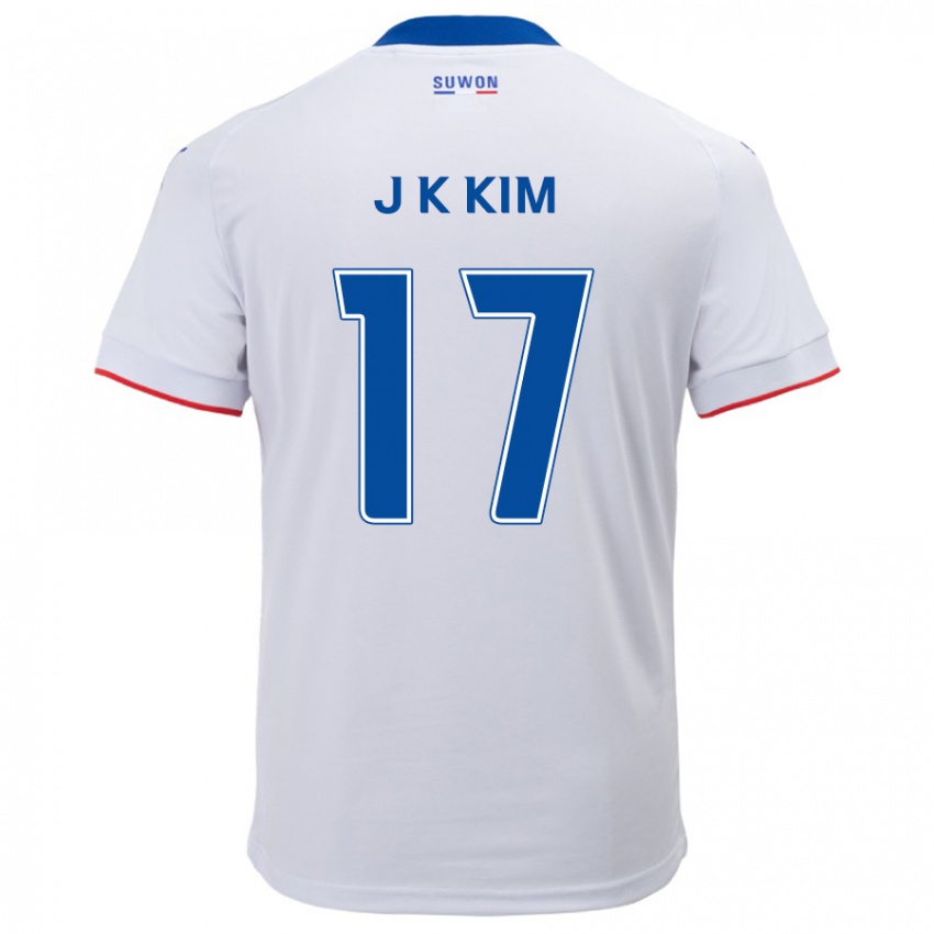 Niño Camiseta Kyeong-Jung Kim #17 Blanco Azul 2ª Equipación 2024/25 La Camisa Argentina