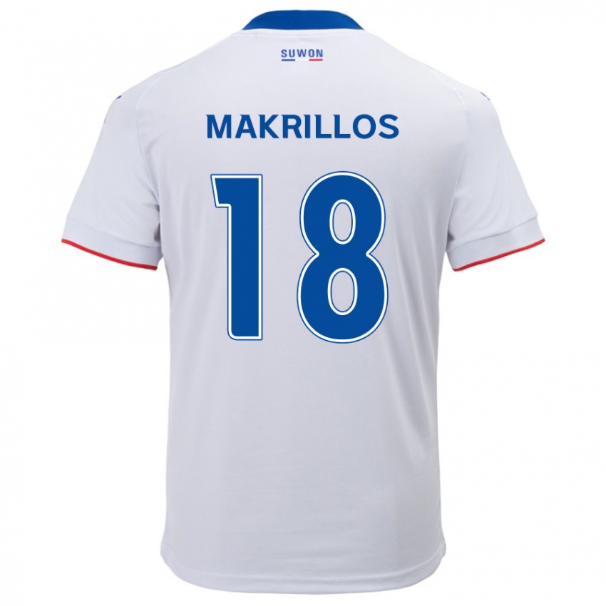 Niño Camiseta Peter Makrillos #18 Blanco Azul 2ª Equipación 2024/25 La Camisa Argentina