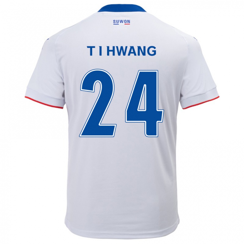 Niño Camiseta In-Taek Hwang #24 Blanco Azul 2ª Equipación 2024/25 La Camisa Argentina