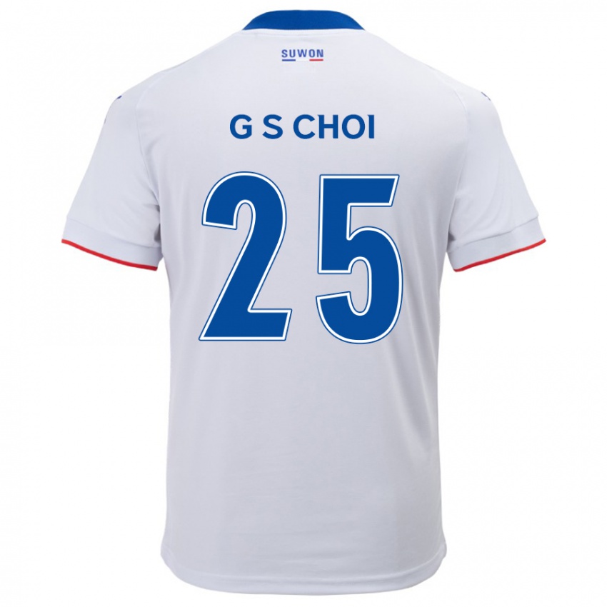 Niño Camiseta Sung-Geun Choi #25 Blanco Azul 2ª Equipación 2024/25 La Camisa Argentina