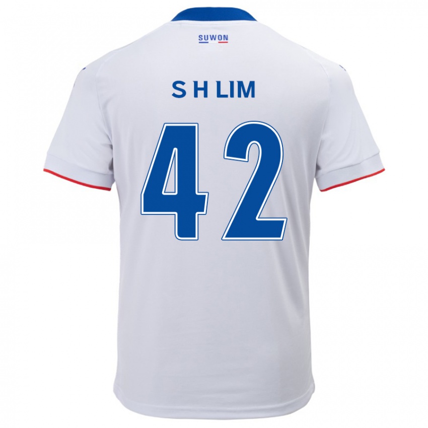 Niño Camiseta Hyun-Sub Lim #42 Blanco Azul 2ª Equipación 2024/25 La Camisa Argentina