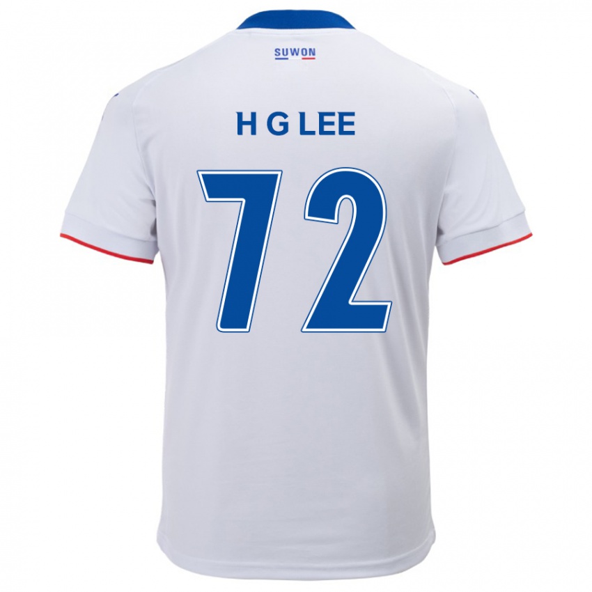 Niño Camiseta Geon-Hee Lee #72 Blanco Azul 2ª Equipación 2024/25 La Camisa Argentina