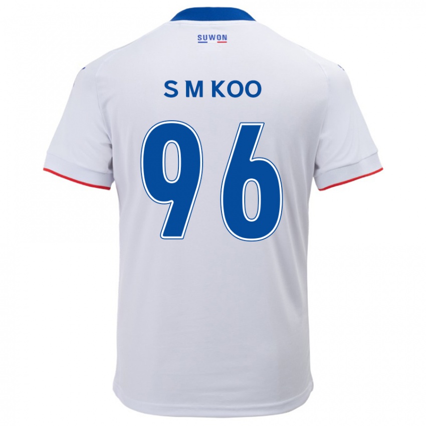 Niño Camiseta Min-Seo Koo #96 Blanco Azul 2ª Equipación 2024/25 La Camisa Argentina