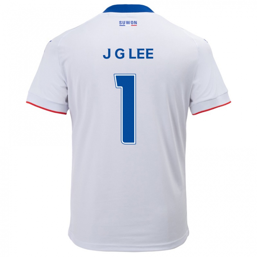 Niño Camiseta Gyeong-Jun Lee #1 Blanco Azul 2ª Equipación 2024/25 La Camisa Argentina