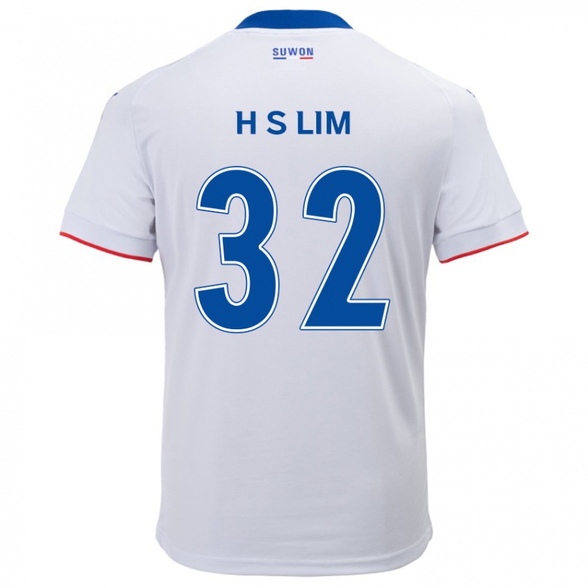 Niño Camiseta Seong-Hyeon Lim #32 Blanco Azul 2ª Equipación 2024/25 La Camisa Argentina