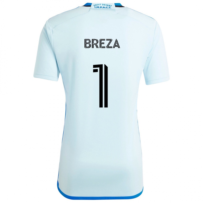 Niño Camiseta Sebastian Breza #1 Azul Hielo 2ª Equipación 2024/25 La Camisa Argentina