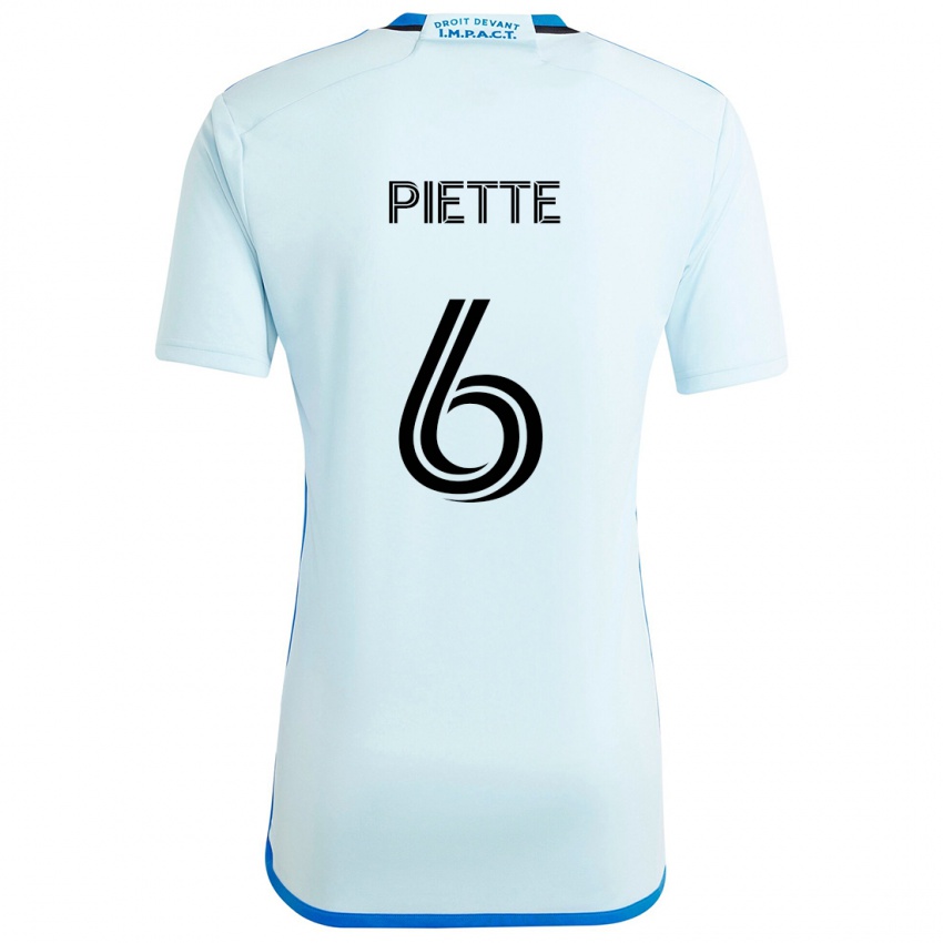 Niño Camiseta Samuel Piette #6 Azul Hielo 2ª Equipación 2024/25 La Camisa Argentina