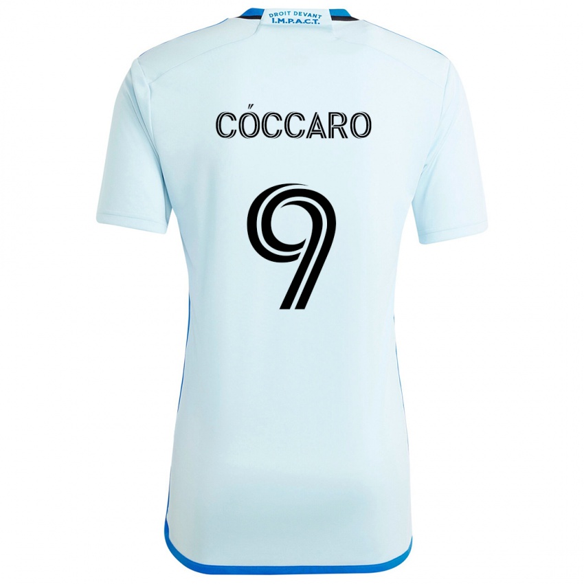 Niño Camiseta Matías Cóccaro #9 Azul Hielo 2ª Equipación 2024/25 La Camisa Argentina