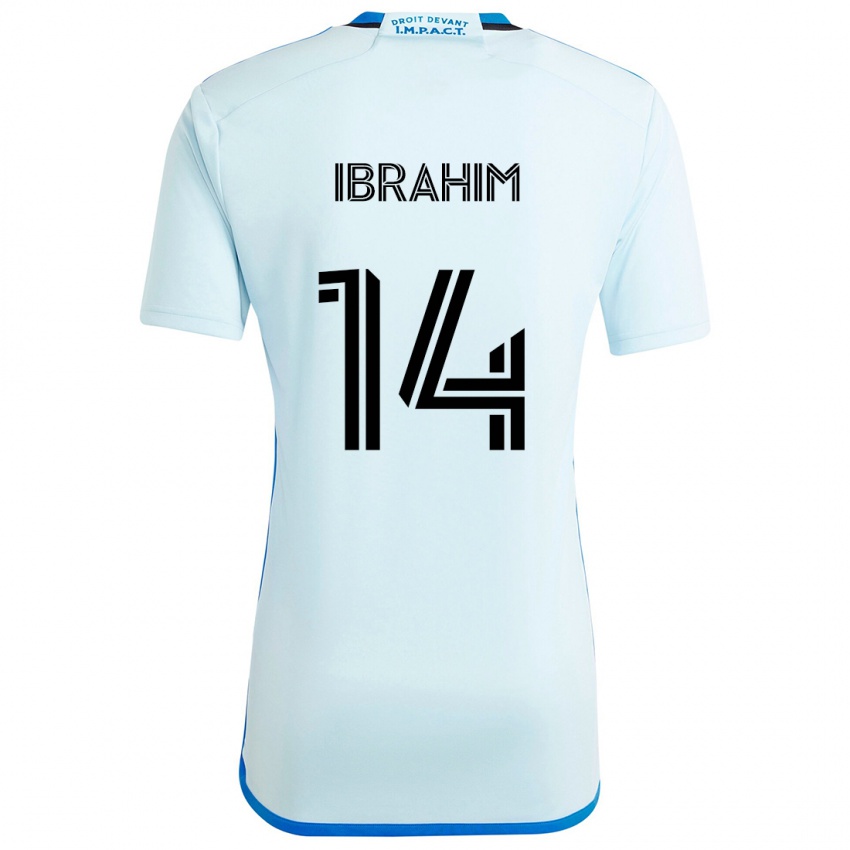 Niño Camiseta Sunusi Ibrahim #14 Azul Hielo 2ª Equipación 2024/25 La Camisa Argentina