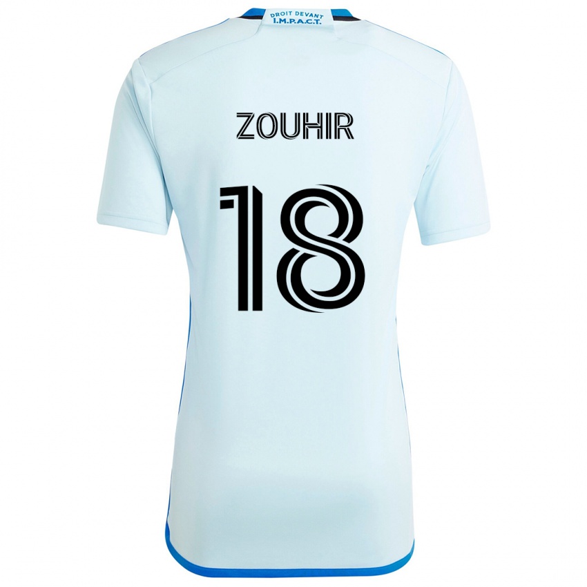 Niño Camiseta Rida Zouhir #18 Azul Hielo 2ª Equipación 2024/25 La Camisa Argentina