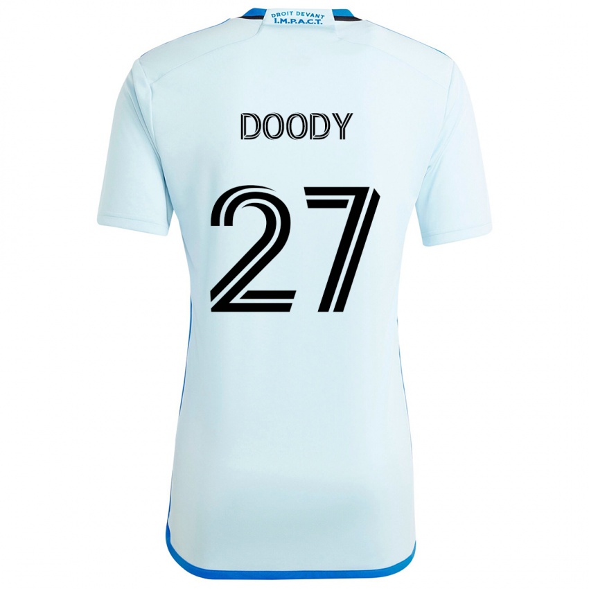 Niño Camiseta Grayson Doody #27 Azul Hielo 2ª Equipación 2024/25 La Camisa Argentina