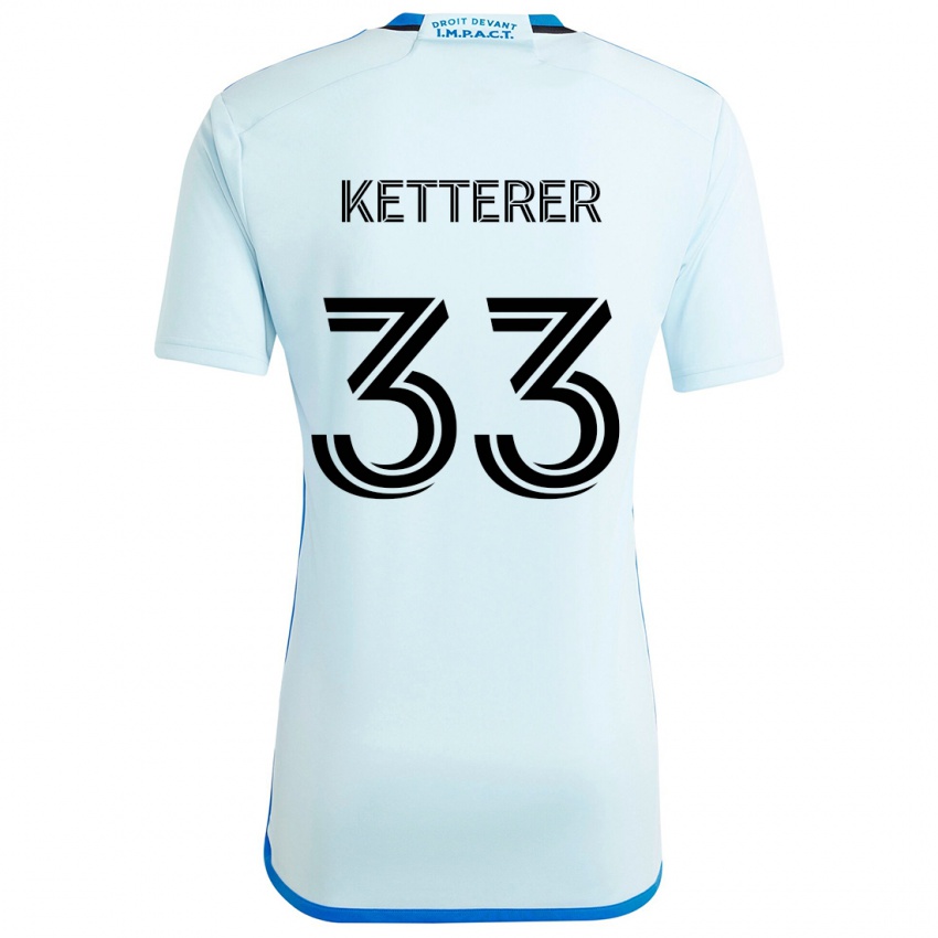 Niño Camiseta Logan Ketterer #33 Azul Hielo 2ª Equipación 2024/25 La Camisa Argentina