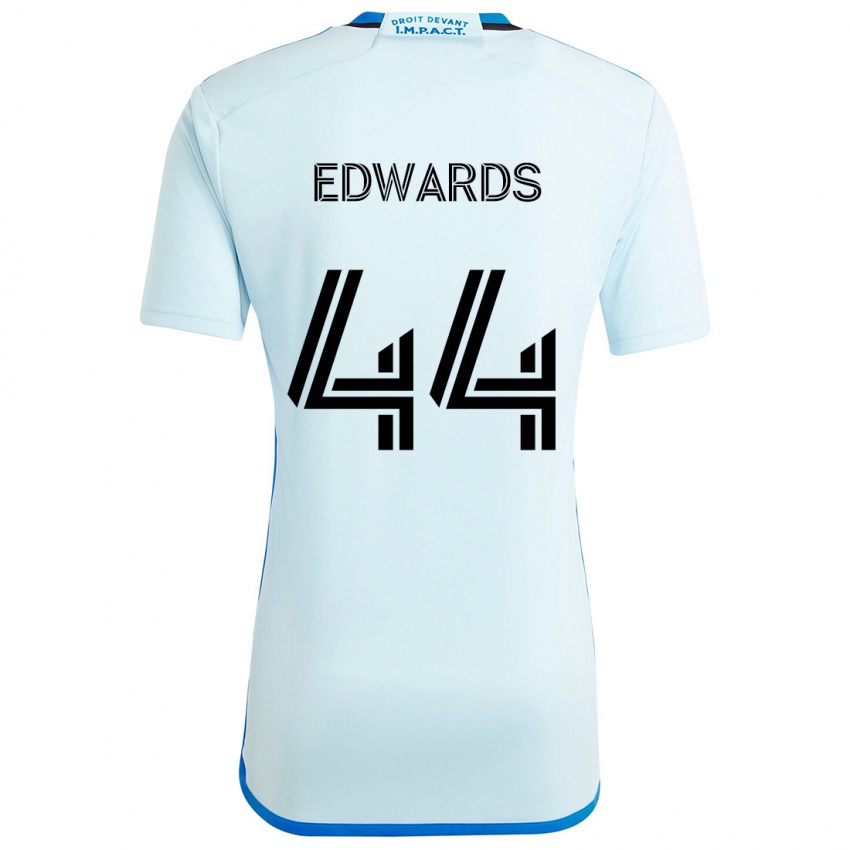 Niño Camiseta Raheem Edwards #44 Azul Hielo 2ª Equipación 2024/25 La Camisa Argentina