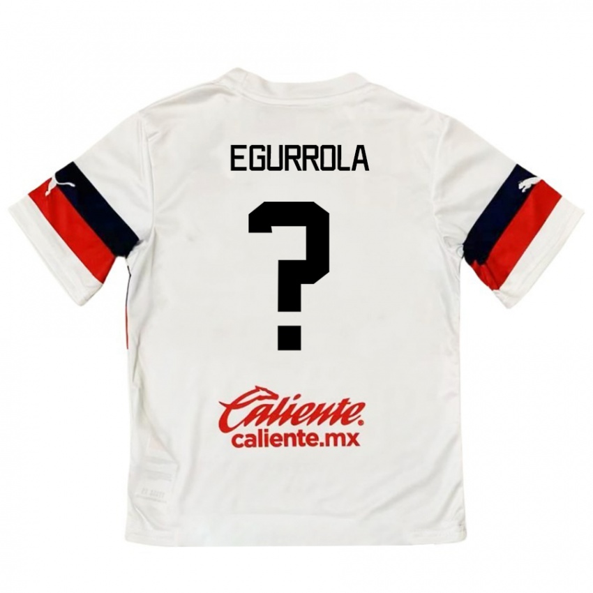 Niño Camiseta Luis Egurrola #0 Blanco Rojo 2ª Equipación 2024/25 La Camisa Argentina