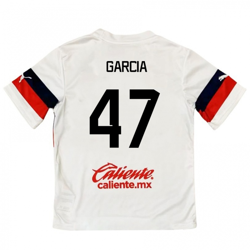 Niño Camiseta Gael García #47 Blanco Rojo 2ª Equipación 2024/25 La Camisa Argentina