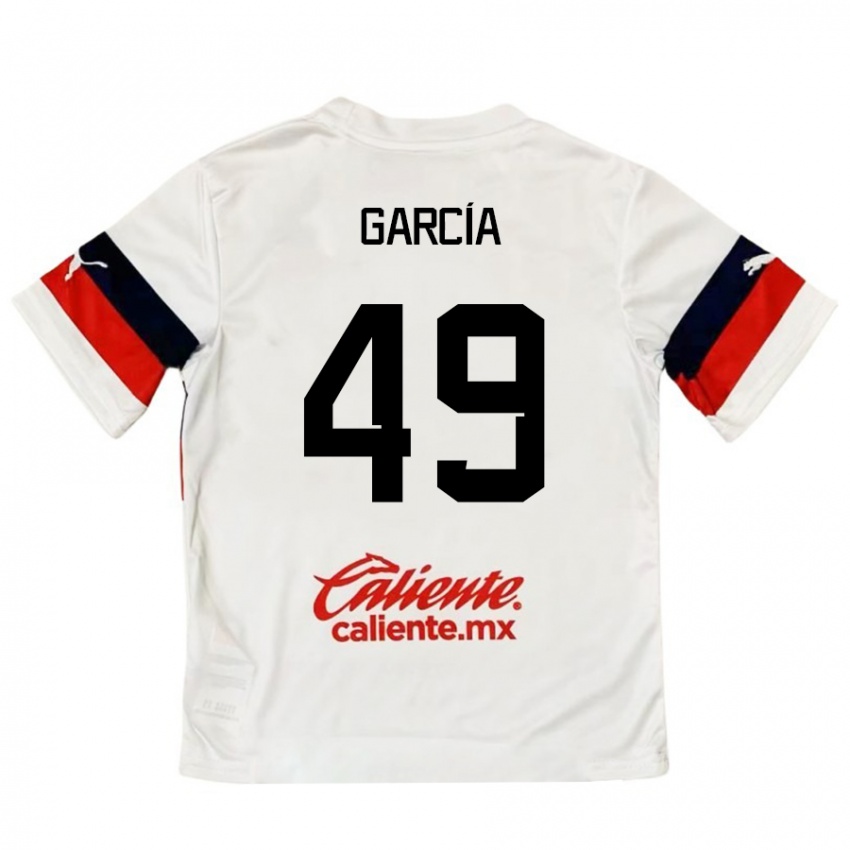 Niño Camiseta Gilberto García #49 Blanco Rojo 2ª Equipación 2024/25 La Camisa Argentina