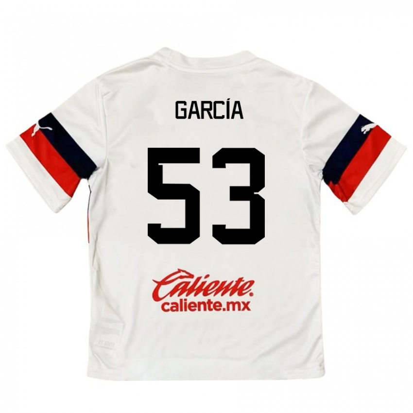 Niño Camiseta Uziel García #53 Blanco Rojo 2ª Equipación 2024/25 La Camisa Argentina