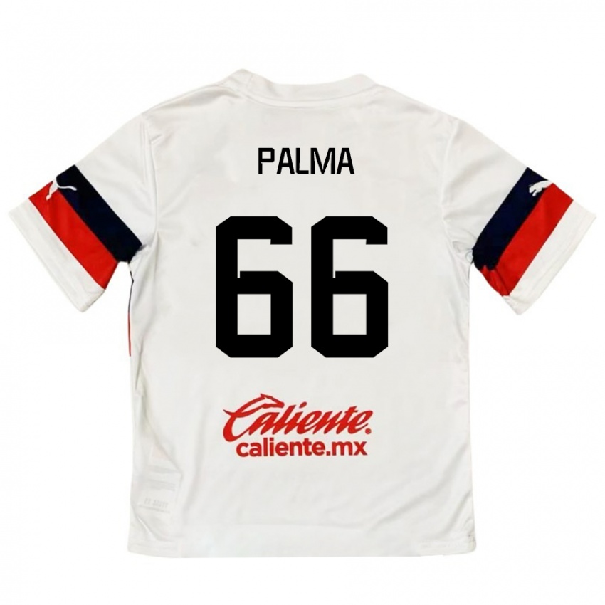 Niño Camiseta Arturo Palma #66 Blanco Rojo 2ª Equipación 2024/25 La Camisa Argentina