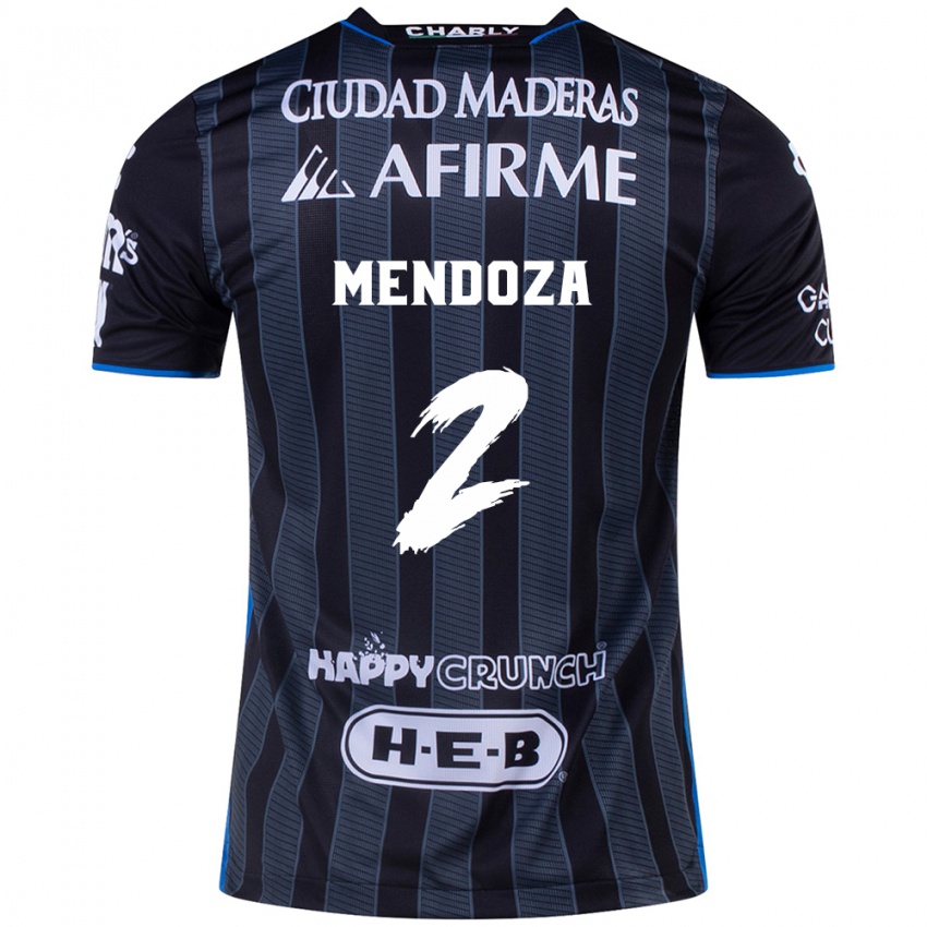 Niño Camiseta Omar Mendoza #2 Blanco Negro 2ª Equipación 2024/25 La Camisa Argentina