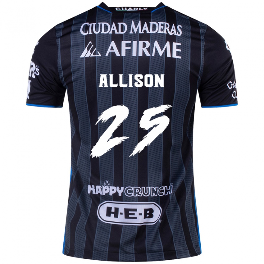 Niño Camiseta Guillermo Allison #25 Blanco Negro 2ª Equipación 2024/25 La Camisa Argentina