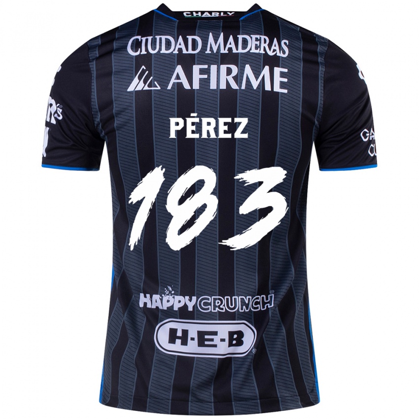 Niño Camiseta Aldahir Pérez #183 Blanco Negro 2ª Equipación 2024/25 La Camisa Argentina