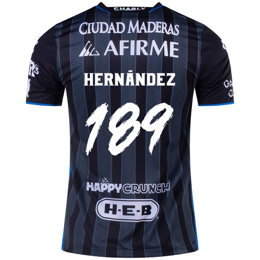 Niño Camiseta Sebastián Hernández #189 Blanco Negro 2ª Equipación 2024/25 La Camisa Argentina