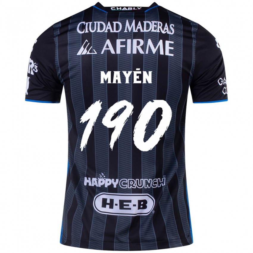 Niño Camiseta Eduardo Mayén #190 Blanco Negro 2ª Equipación 2024/25 La Camisa Argentina