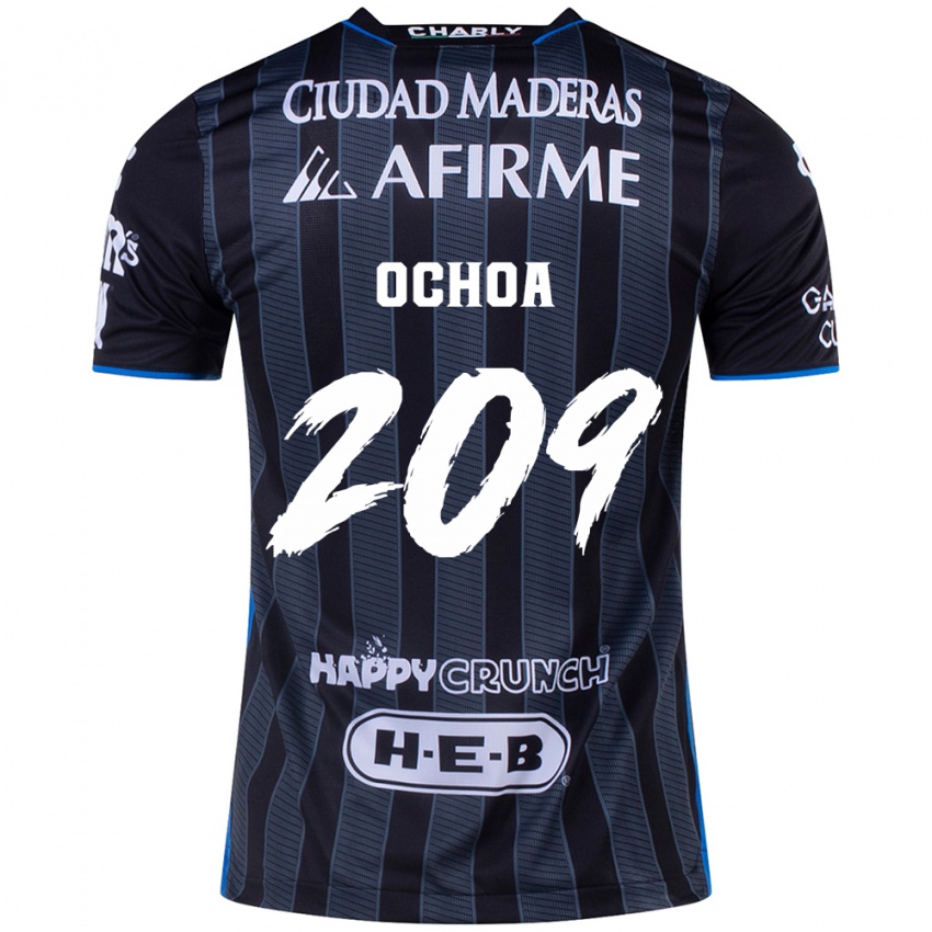 Niño Camiseta José Ochoa #209 Blanco Negro 2ª Equipación 2024/25 La Camisa Argentina